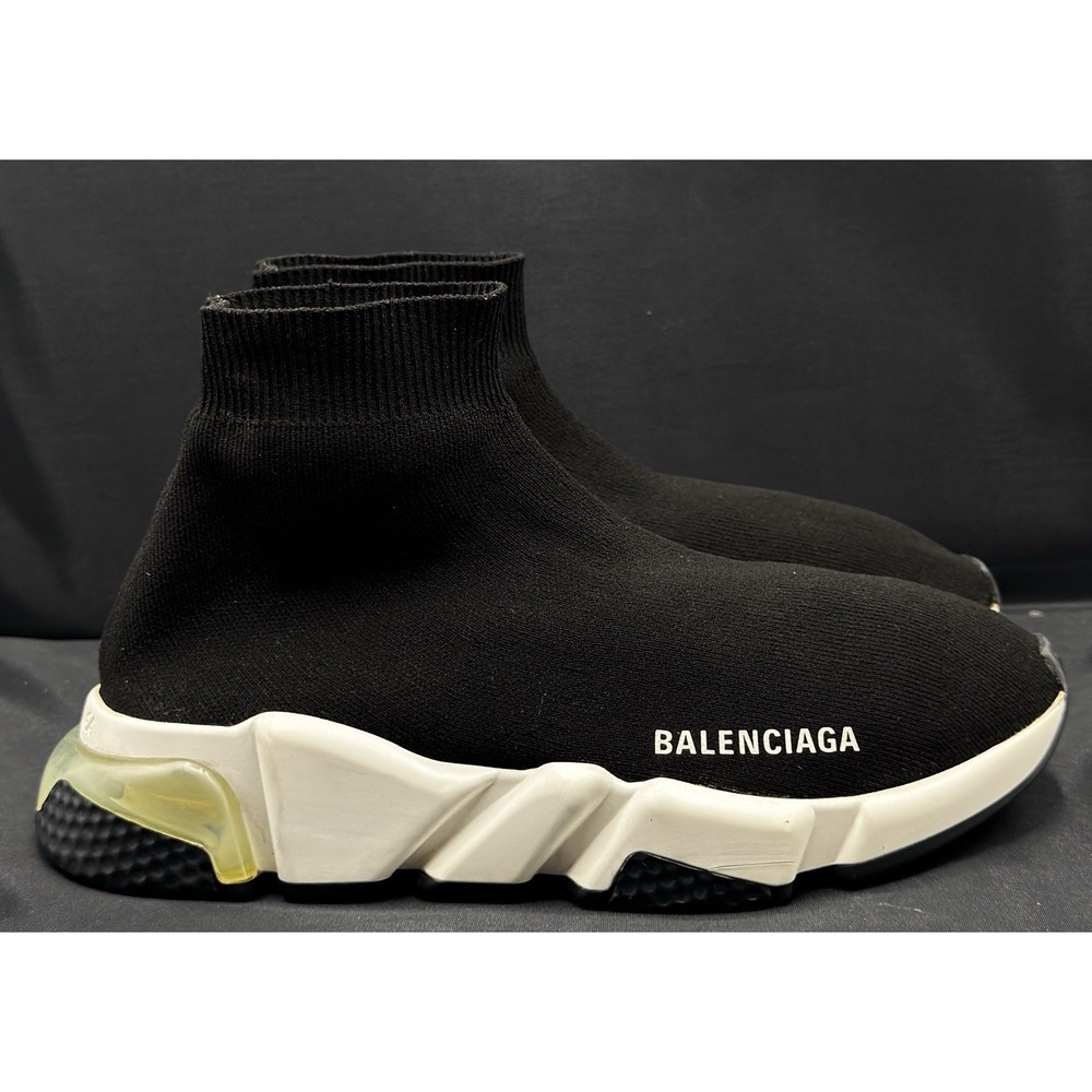 Size 37 - Balenciaga Speed Sneaker Black White Clear